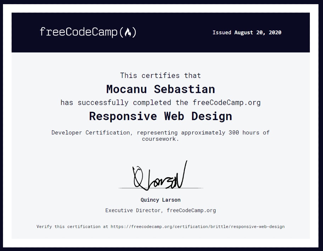 Responsive Web Design Certificate