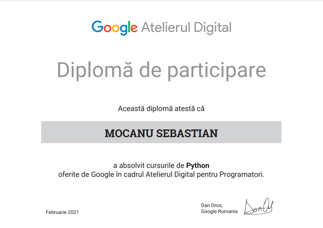 Diploma Python G2 februarie 2021 29 MOCANU SEBASTIAN